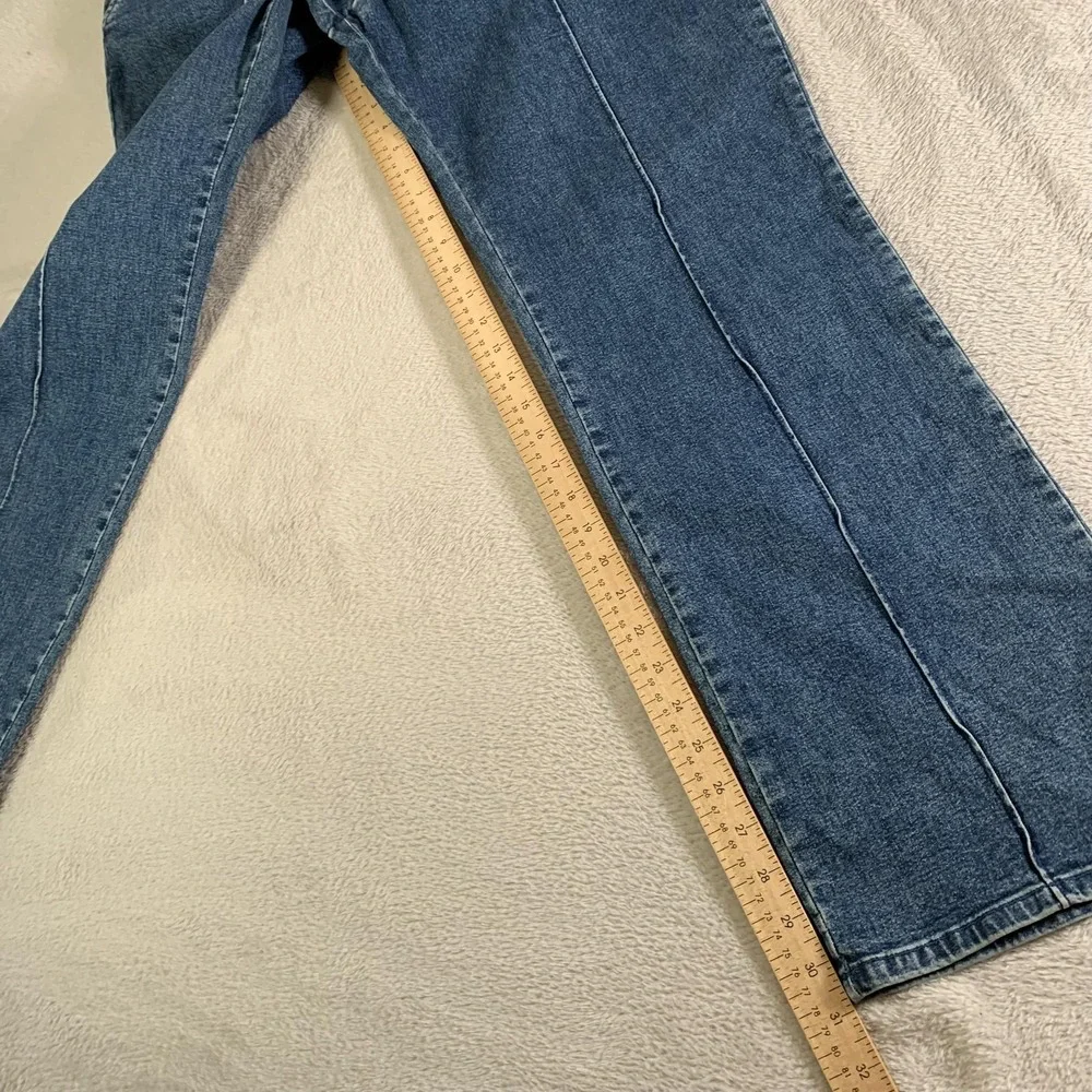 Vintage St Johns Bay Jeans Womens 12 Blue Stonewash High Rise Straight 30x31 NEW